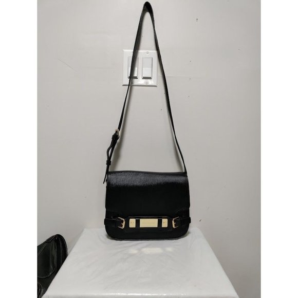 Vince Camuto Adjustable Strap Genuine Leather Crossbody Bag Black Women's - Picture 7 of 14
